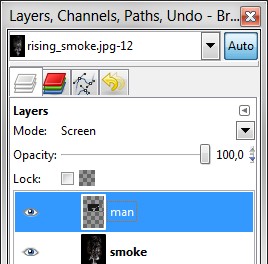 set layer mode to 'Screen'